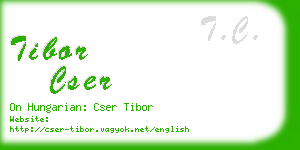 tibor cser business card